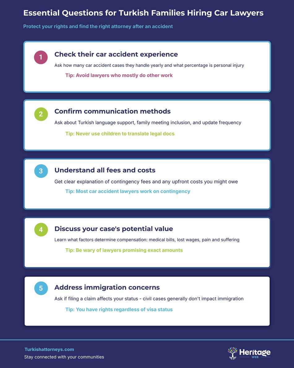 10 Questions Turkish Families Must Ask U.S. Car Accident Lawyers